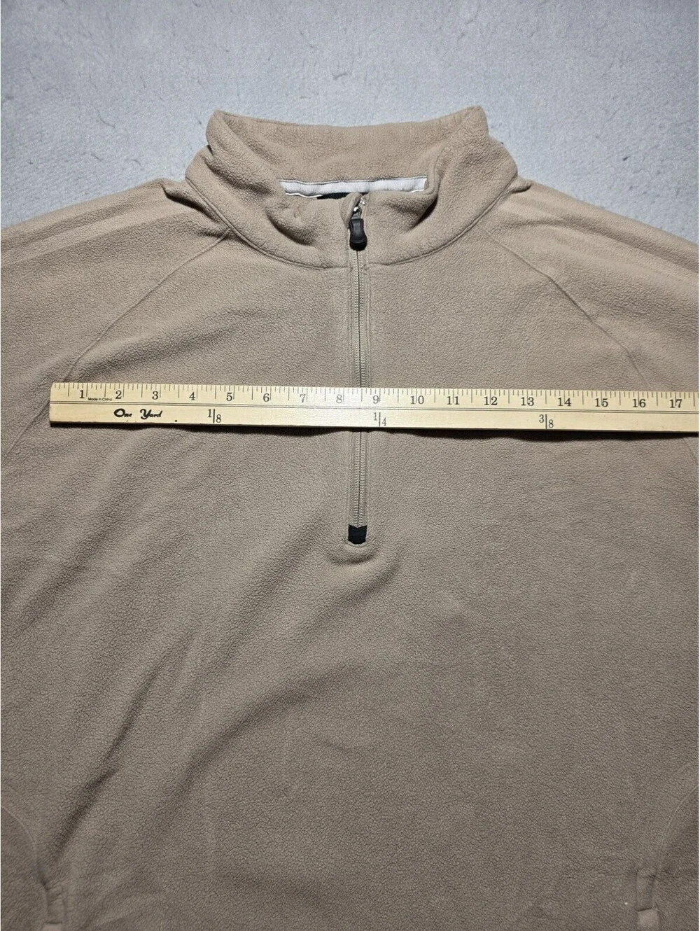 Vintage Adidas Fleece Pullover Mens XL Tan Beige 1/4 Zip Jacket Y2K 2008